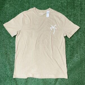 Old Navy Palm Tree Beach Graphic‎ T-Shirt Tan Size M NWT